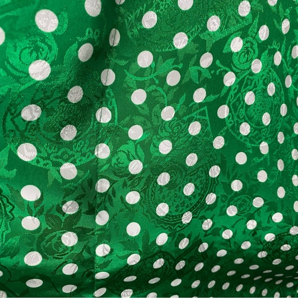 Victoria's Secret Vintage Gold Label Green Polka Dot Robe - Picture 7 of 13